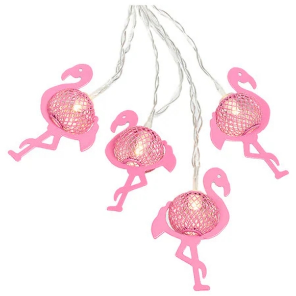Flamingo Metal Mesh String Lights1.0EA - Picture 1 of 6